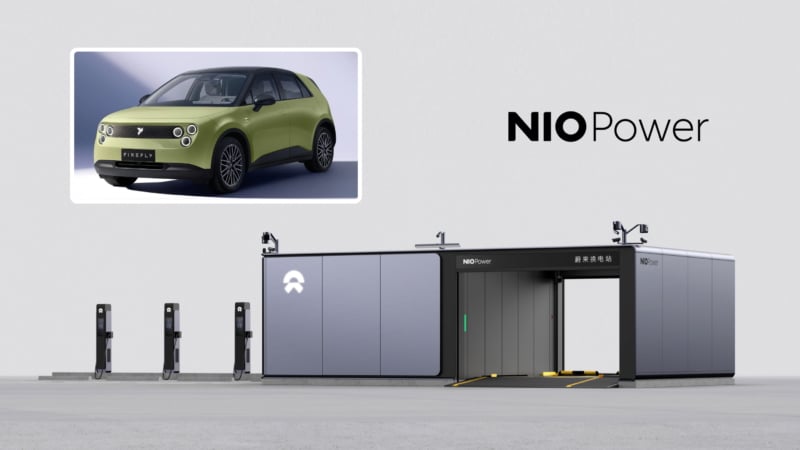 Image for Nio 4,000th battery swap station launches Aug 7 in China, 5th-gen now supporting Firefly