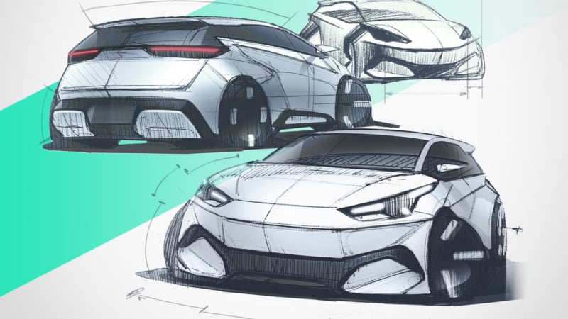 Image for Design sketches of the second-gen BYD Seagull were revealed in China